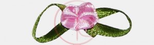 Бант-цветок текстильный лиловый